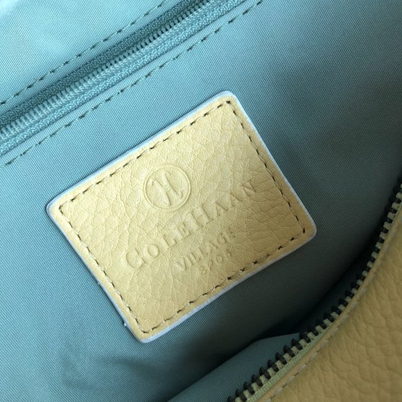 Cole Haan Village Satchel, Yellow Pebble Leather - Picture 16 of 16